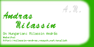 andras milassin business card