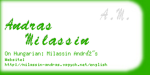 andras milassin business card